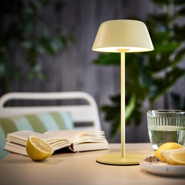 LIGHT UP LED asztali lámpa 27 cm, sárga