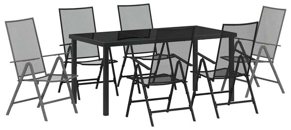 Kert étkező szett 7 pcs Antracit Porszórt acél