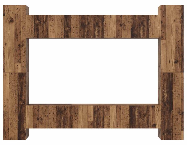 TV szekrény garnitúra 10 pcs Öreg fa 30,5 x 30 x 90 cm Faanyag