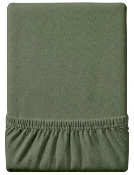 Jersey lepedő EXCLUSIVE sötétzöld 90x200 cm, 100% pamut