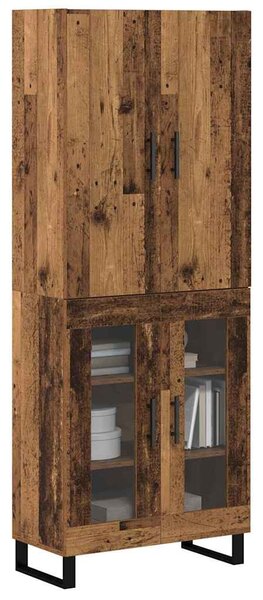Magasfiú 2 pcs Öreg fa 69,5 x 34 x 180 cm Műanyag Fa és Üveg