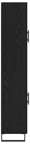 Magasfiú 2 pcs Fekete tölgy 69,5 x 34 x 180 cm
