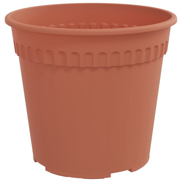 VidaXL Kerek Virágcserép 6 pcs Tégla Vörös Ø 19 x 16 cm Műanyag