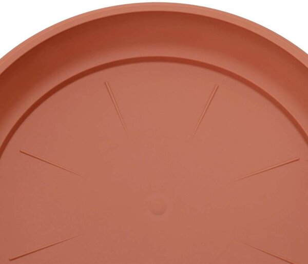 Kerek Virág Tálca 6 pcs Tégla Vörös Ø 21,5 x 2,5 cm Műanyag
