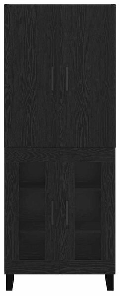 Magasfiú 2 pcs Fekete tölgy 69,5 x 34 x 180 cm