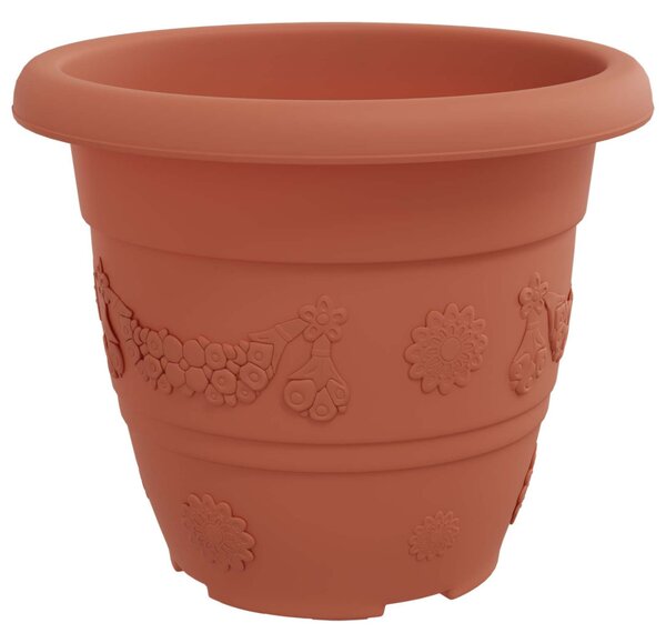 Növénycserép 24 db Tégla Vörös Ø 22 x 18 cm Műanyag