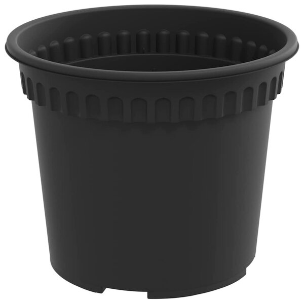 Kerek Virágcserép 6 pcs Fekete Ø 12,5 x 10 cm Műanyag