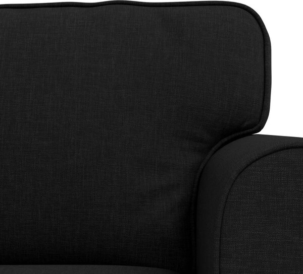 VidaXL Kanapé Szett 2 pcs Fekete 175 x 82 x 80 cm szövet