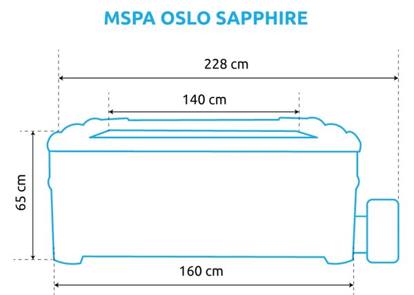 Marimex MSPA OSLO SAPPHIRE F-SA063W felfújható jakuzzi masszív szerkezettel