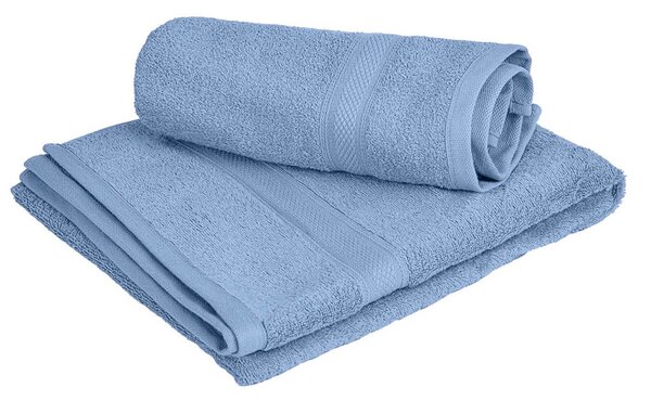 1x fürdőlepedő CLARYSSE ELEGANCE 70x140 cm + 1x törölköző CLARYSSE 60x110 cm, 100% pamut, kék