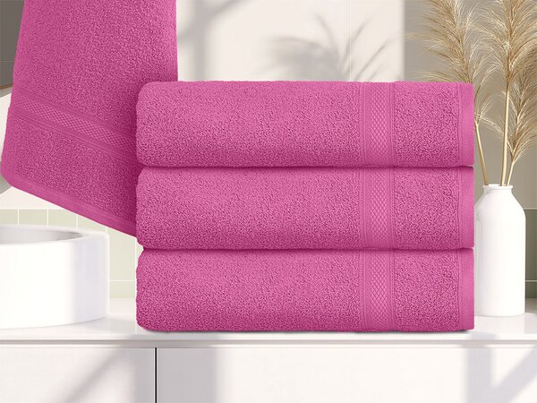 1x fürdőlepedő CLARYSSE ELEGANCE 70x140 cm + 1x törölköző CLARYSSE 60x110 cm, 100% pamut, rózsaszín