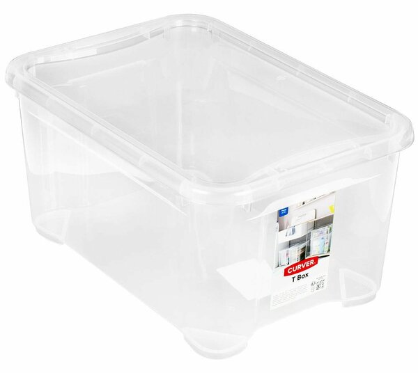 Curver T Box "Xs" Műanyag Tároló Doboz Fedéllel 13,5 L - Átlátszó