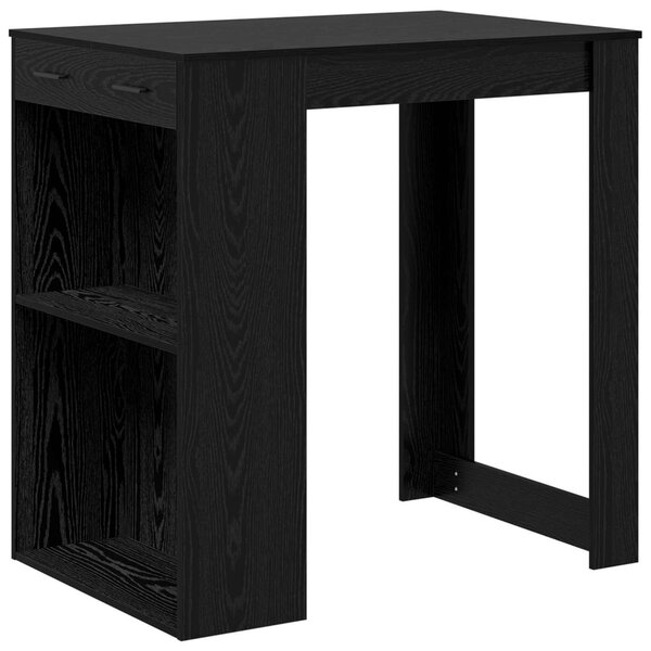 Bárasztal 102 x 70 x 103,5 cm Szerelt Fa Fekete tölgy