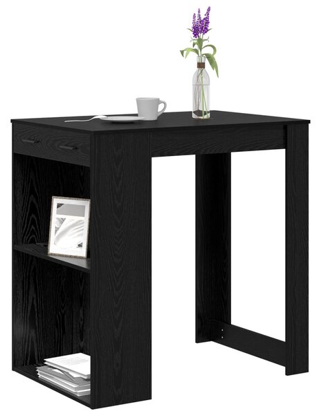 Bárasztal 102 x 70 x 103,5 cm Szerelt Fa Fekete tölgy