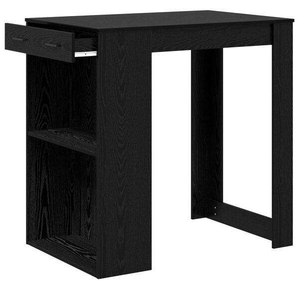 Bárasztal 102 x 70 x 103,5 cm Szerelt Fa Fekete tölgy