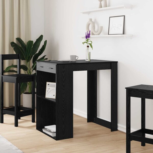 Bárasztal 102 x 70 x 103,5 cm Szerelt Fa Fekete tölgy