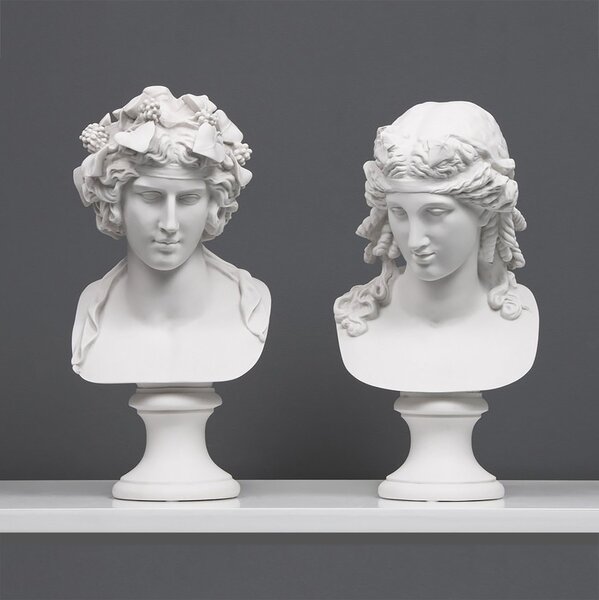 Antinous & Ariadne Mellszobor márvány luxus lakberendezés görög római