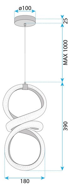 LED függőlámpa G070-CP Gold