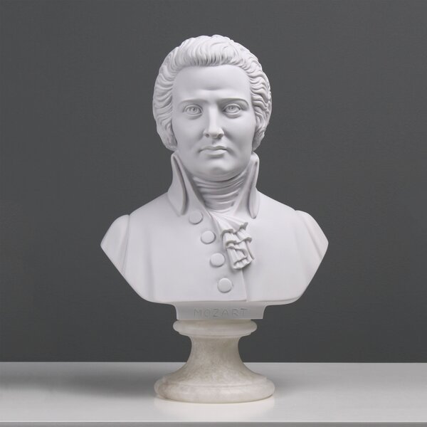 Mozart mellszobor márvány luxus lakberendezés modern lakásdekoráció