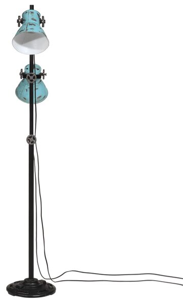Kopott kék állólámpa 25 W 25x25x90/140 cm E27