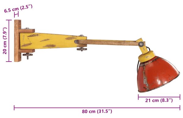 Többszínű falilámpa 25 W E27