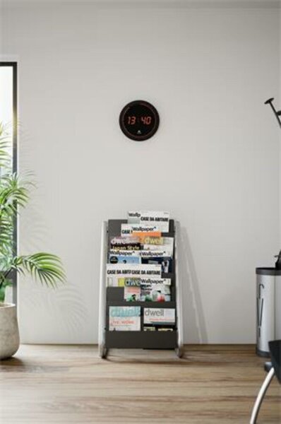 Falióra, LED kijelzős, 30 cm, ALBA Horled, fekete (BAOLEDF)