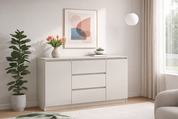 Komód Linea 140 2D3S (kasmír). Akció -16%
