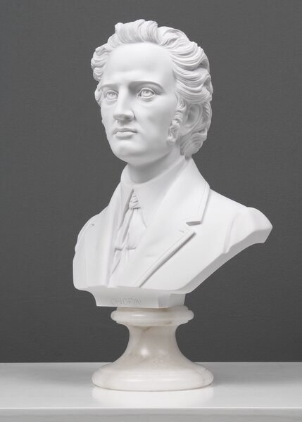 Chopin mellszobor márvány luxus lakberendezés modern lakásdekoráció