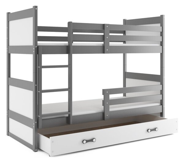 RICO emeletes gyerekágy 200x90 cm Fehér Szürke