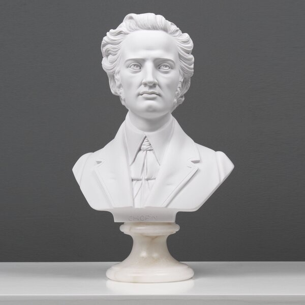 Chopin mellszobor márvány luxus lakberendezés modern lakásdekoráció