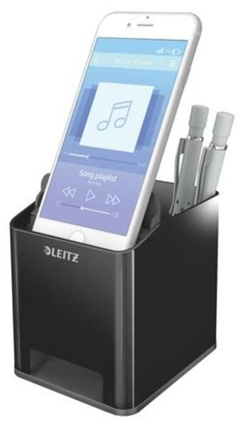 Írószertartó, kettős színhatású, LEITZ Duo, fekete (E53630095)