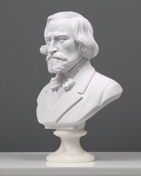 Verdi mellszobor márvány luxus lakberendezés modern lakásdekoráció
