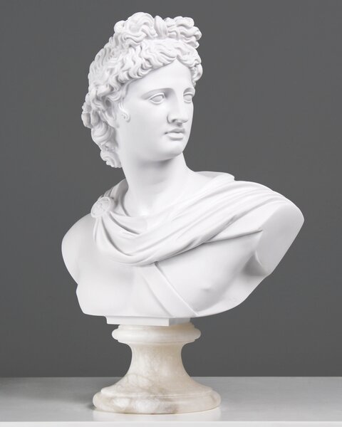 Apollo mellszobor márvány luxus lakberendezés modern lakásdekoráció