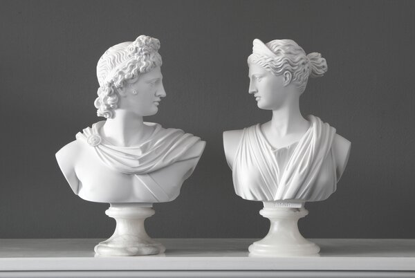 Diana mellszobor márvány luxus lakberendezés modern lakásdekoráció