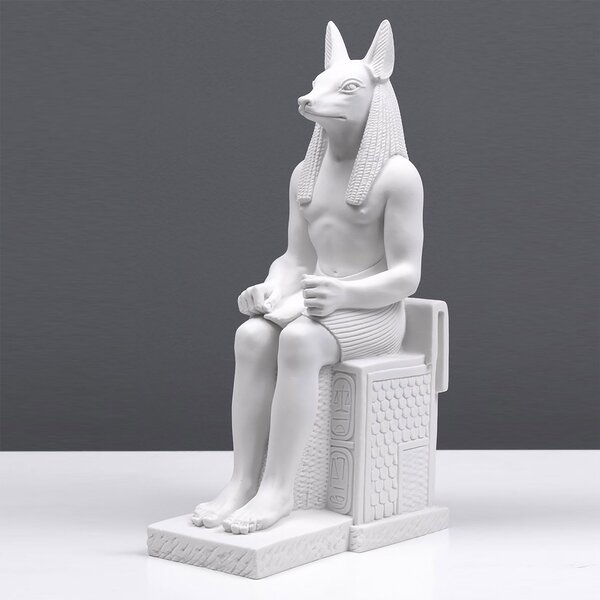 Anubis szobor márvány luxus lakberendezés modern lakásdekoráció isten
