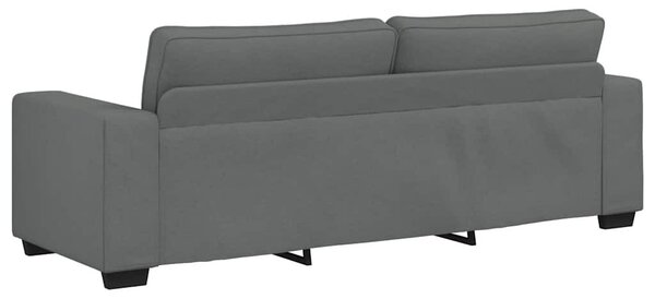 3 személyes sötétszürke szövet kanapé 220x77x82 cm