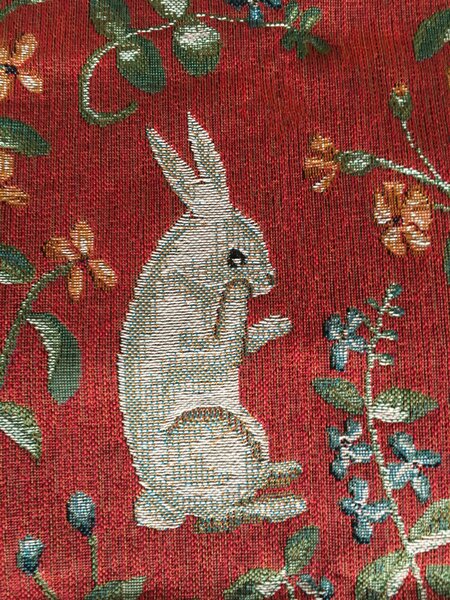 Oroszlános gobelin faliszőnyeg (jacquard szövés)