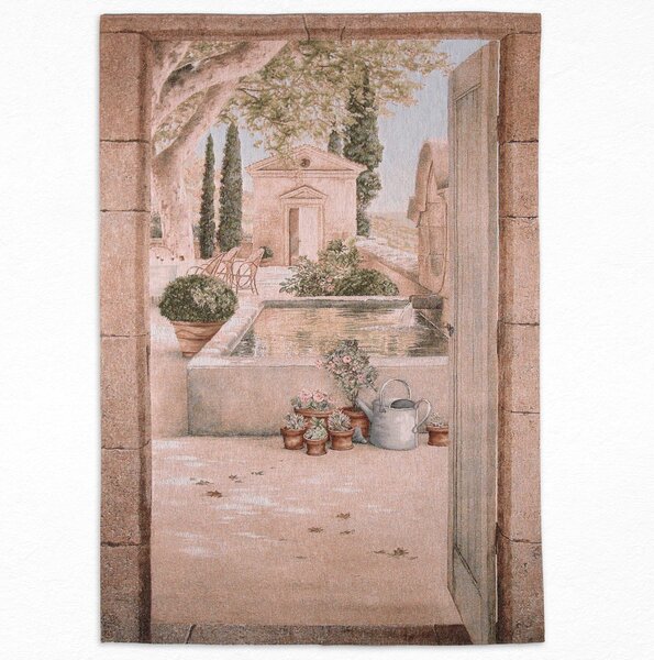 Provence-i látkép gobelin faliszőnyeg (jacquard szövés)