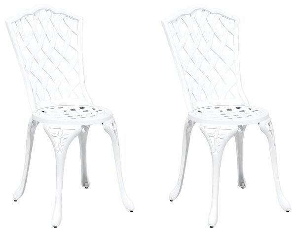 VidaXL Kerti Szék 2 pcs Fehér 39 x 40 x 87cm Alumínium