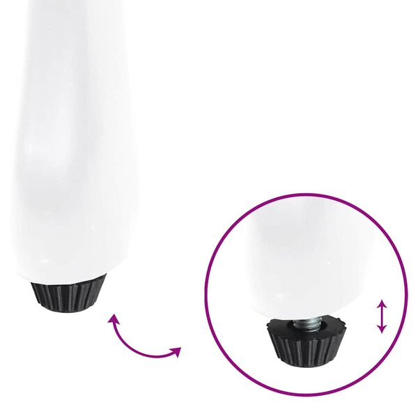 VidaXL Kerti Szék 2 pcs Fehér 53 x 51 x 88,5cm Alumínium