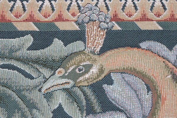 Pávás gobelin faliszőnyeg (jacquard szövés)