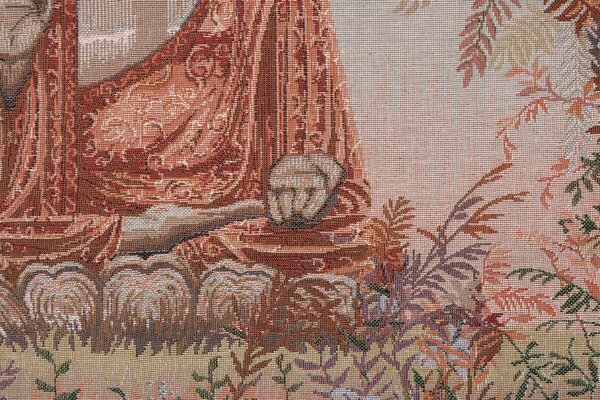 Meditáló Buddha gobelin faliszőnyeg (jacquard szövés)