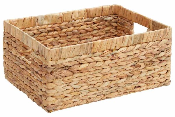 Tárolókosarak 3 pcs Természetes Vízi jácint