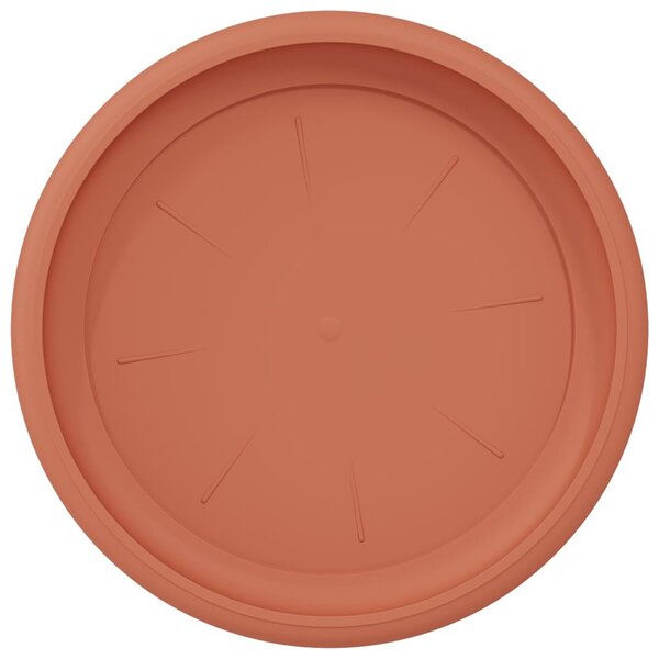 Kerek Virág Tálca 6 pcs Tégla Vörös Ø 21,5 x 2,5 cm Műanyag