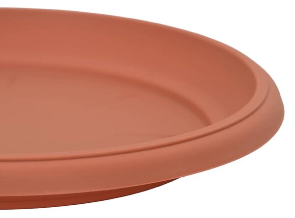 Kerek Virág Tálca 6 pcs Tégla Vörös Ø 21,5 x 2,5 cm Műanyag