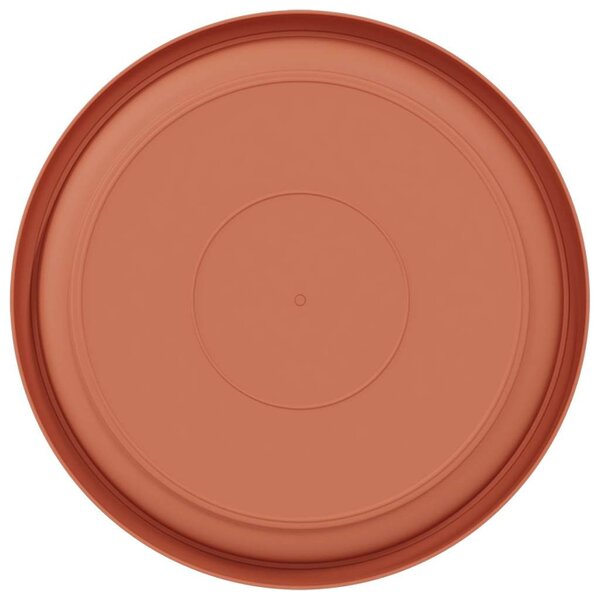 Kerek Virág Tálca 6 pcs Tégla Vörös Ø 21,5 x 2,5 cm Műanyag