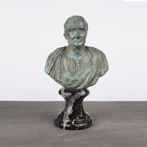 Cicero Mellszobor (Bronz) kis miniszobor zöld múzeum