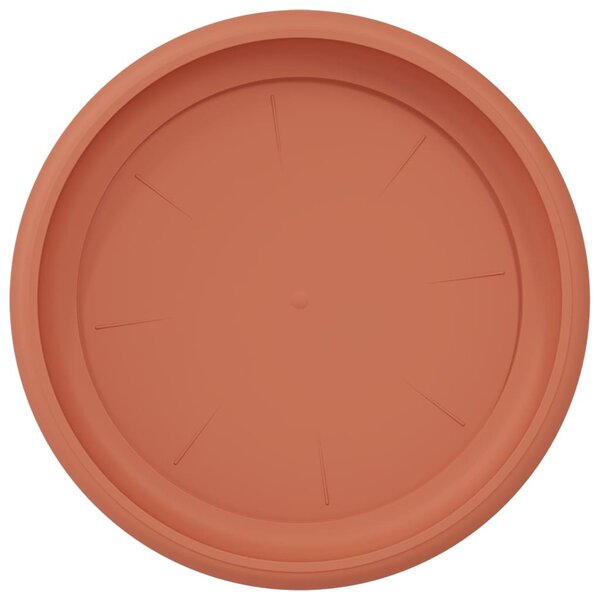 Kerek Virág Tálca 6 pcs Tégla Vörös Ø 23,5 x 2,5 cm Műanyag