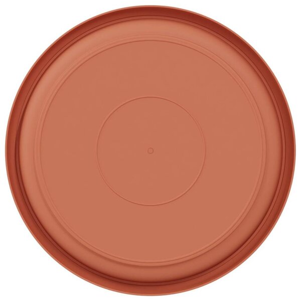 Kerek Virág Tálca 6 pcs Tégla Vörös Ø 23,5 x 2,5 cm Műanyag