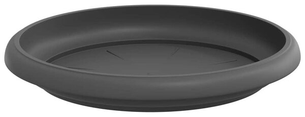 VidaXL Kerek Virág Tálca 6 pcs Fekete Ø 15,5 x 2 cm Műanyag